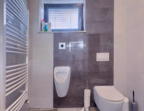 sink, bathroom, wall, plumbing fixture, indoor, bathtub, shower, toilet, tap, bathroom accessory, interior, mirror, design, window